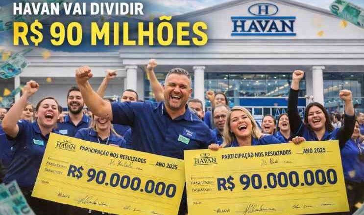 Havan anuncia distribuição de R$ 90 milhões entre funcionários e antecipa “14º salário”